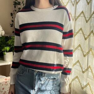 Red White Black Striped Brandy Melville Sweater